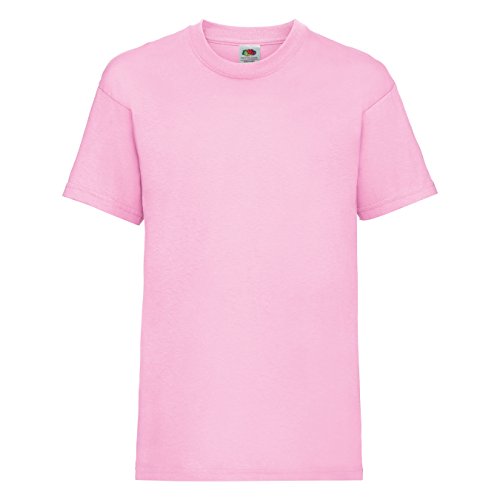 Camiseta de manga corta para niños, de la marca Fruit of the Loom, Unisex Rosa (Light Pink) 2 años