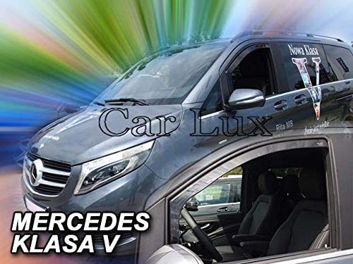 Car Lux AR04608 - Derivabrisas Deflectores de Viento para Clase V W447 Vito Viano Juego para ventanillas Delanteras