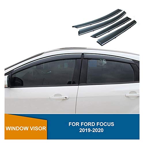 CGDD Deflectores de Viento para Ford Focus 2019 2020 Ventana de automóvil Desviador Visor Hatchback Sedan Visor Ventas Shades Sun Rain Fllector Guard Cortavientos para ventanilla