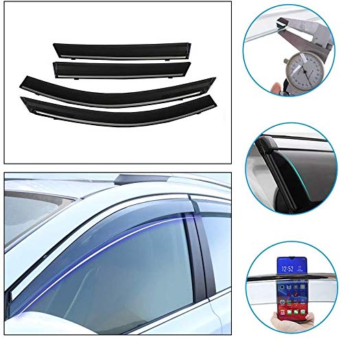 Coche deflectores de viento for MA-ZDA CX-3 2018 2019, la puerta lateral del viento deflectores de viento visera lluvia Escudos Guardia cubiertas de salida del protector externo Fit 4 piezas Coche deflectores de viento for MA-ZDA CX-3 2018 2019, la puerta lateral del viento deflectores de viento visera lluvia Escudos Guardia cubiertas de salida del protector externo Fit 4 piezas