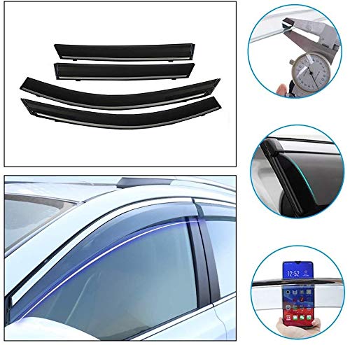 Coche deflectores de viento for MA-ZDA CX-3 2018 2019, la puerta lateral del viento deflectores de viento visera lluvia Escudos Guardia cubiertas de salida del protector externo Fit 4 piezas