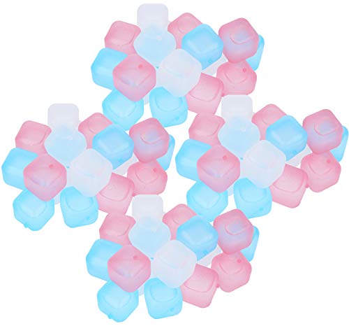COM-FOUR® 72x cubitos de hielo reutilizables en diferentes colores, cubitos de hielo para bebidas refrescantes [la selección varía] (72 piezas - cubos V1)