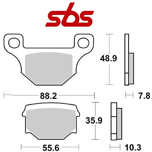 Compatible con DERBI GPR Replica/GPR Replica E2 50 2009-2011 PASTIGLIA Freno POSTERIORE Pastillas DE Freno SBS 585HF CERÁMICO