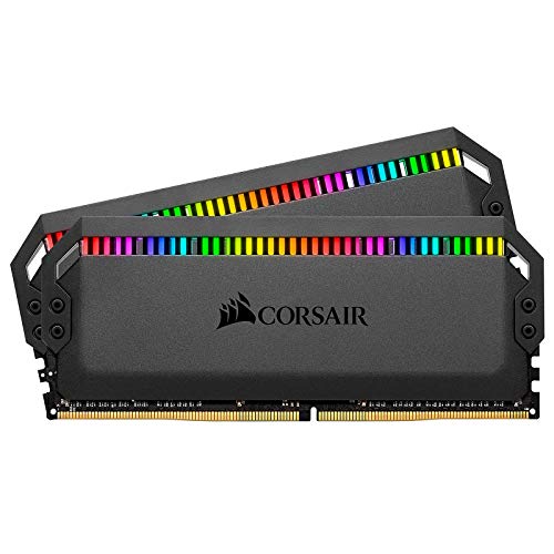 CORSAIR Dominator Platinum RGB 16GB (2x8GB) DDR4 3600 (PC4-28800) C18 1.35V Módulos de Memoria de Alto Rendimiento optimizados para AMD Ryzen - Negro