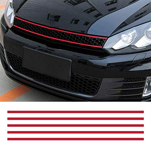 Cubierta delantera de la parrilla Calcomanías Etiqueta engomada de la tira del coche Decoración para VW Golf 6 7 Tiguan para Ford Mercedes-Benz BMW Volkswagen Passat Audi Diesel Convertible ☆ Rojo Cubierta delantera de la parrilla Calcomanías Etiqueta engomada de la tira del coche Decoración para VW Golf 6 7 Tiguan para Ford Mercedes-Benz BMW Volkswagen Passat Audi Diesel Convertible ☆ Rojo