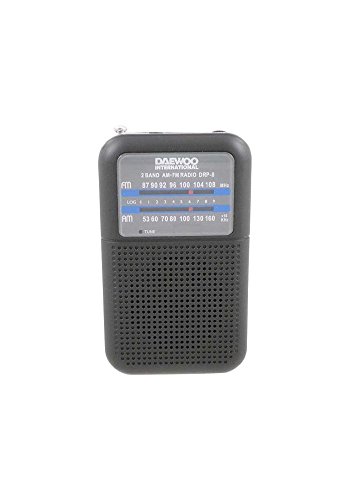 Daewoo DRP-8 Personal Analógica Negro - Radio (Personal, Analógica, Am,FM, Analógica, Negro, Giratorio)