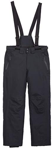 DAFENP Pantalones Esqui Nieve Hombre Impermeables Pantalones de Trabajo Termicos Snowboard Trekking Montaña Senderismo Invierno Polar Forrado Aire Libre HXBD05-Black-L