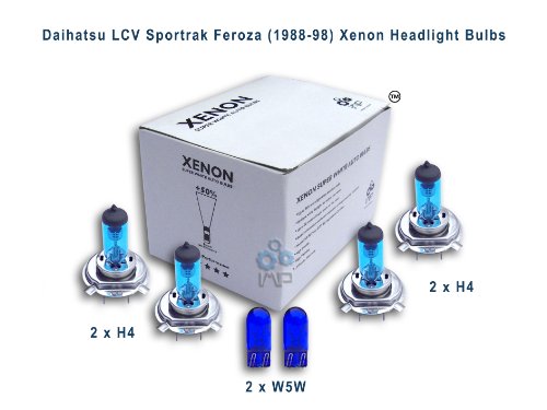 Daihatsu LCV Sportrak Feroza (1988-98) Xenon Headlight Bulbs H4, H4, W5W