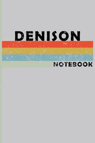 DENISON City Vintage Style: DENISON Notebook Journal Gift;Vintage Retro Design; Notebook Planner - 6x9 inch Daily Planner Journal, To Do List Notebook, Daily Organizer, 120 Pages