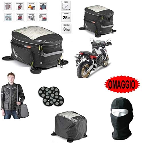 DERBI Terra ADVENTURA 125 R 2009-2019 Bolsa Mochila GIVI EA102B 25 l de depósito para Moto conexión con imán y Correas universales DERBI Terra ADVENTURA 125 R 2009-2019 Bolsa Mochila GIVI EA102B 25 l de depósito para Moto conexión con imán y Correas universales