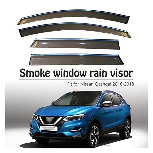 Derivabrisas para Nissan Qashqai 2016 2017 2018 Ventana De Humo Visera De Lluvia Estilo ABS Ventilación Deflectores De Sol Accesorios De Protección Cortavientos ventanilla Coche