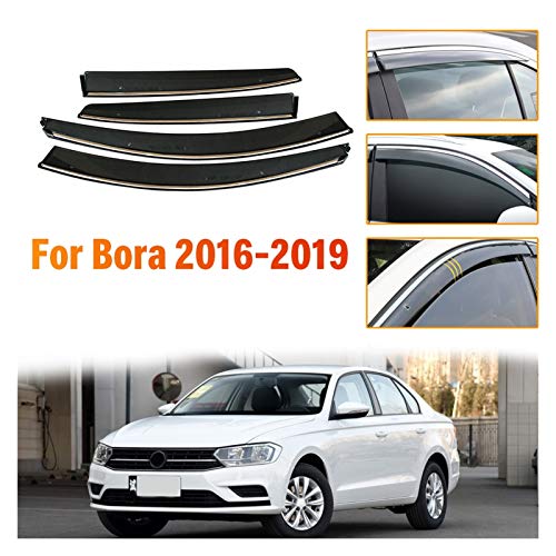 Derivabrisas para Volkswagen para Bora 2016 2017 2018 2019 Coche Sun Visor Vellera Visor Lluvia Shade para Ventana De Coche Visora ​​de Plástico Cortavientos ventanilla Coche