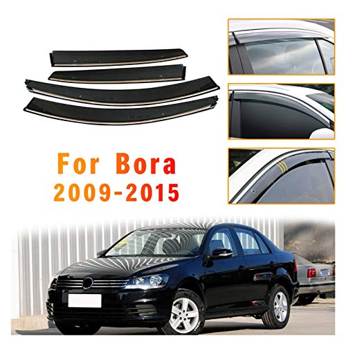 Derivabrisas para Volkswagen para Bora Sedan 2009-2015 Auto Sun Visor Vellera Visor Lluvia Shade For Coche Ventana Visera De Plástico Hxjh Deflectores Aire