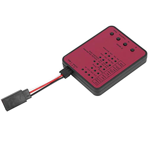 Drfeify Tarjeta de Programación RC, 1/10 Controlador Electrónico de Velocidad Programador Accesorio de Control Remoto para Automóvil RC Adecuado para Mayores de 8 Años 9 (Rojo)