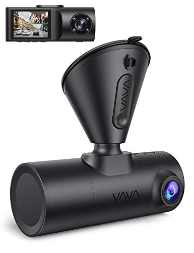 Dual Dash Cam, VAVA 2K Front and 1080P Cabin or 2.5K 30fps Single Front Car Camera, Both Sony Sensor, Infrared Night Vision, App Control & 2" LCD Display, Parking Mode, Built-in GPS for Uber & Lyft