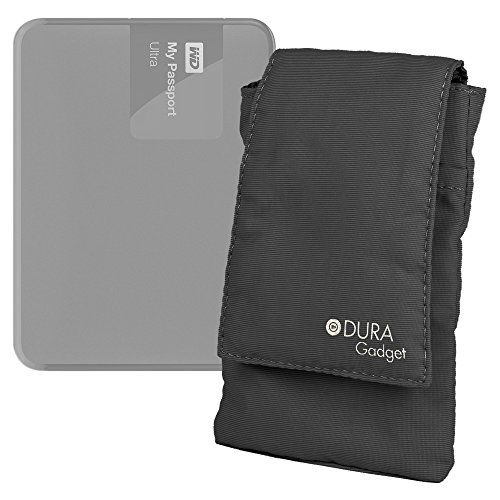 DURAGADGET Funda Rígida Rosa para Disco Duro Externo Portátil WD My Passport Ultra 1 TB / 2TB / 3TB / 4TB / 500GB - con Bolsillo De Red En Su Interior