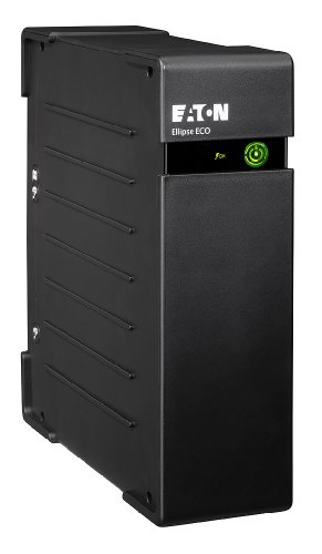 Eaton Ellipse Eco 800 USB IEC - Sistema de alimentación ininterrumpida (SAI) 800 VA con protección contra sobrevoltaje (4 Salidas IEC), Negro