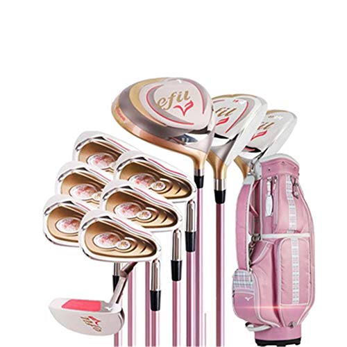 El juego de palos de golf para damas derechas para damas de Precise incluye un controlador de titanio El juego incluye todos los clubes que necesita para seguir adelante y un elegante emparejamiento