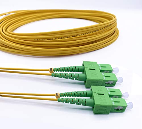 Elfcam® - Cable de Fibra Óptica SC/APC a SC/APC Monomodo Duplex 9/125um OS2 LSZH (5M)