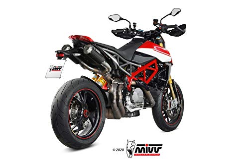 Escape 2 Slip-on Mivv compatible con Ducati Hypermotard 950 2019 > MK3 Carbono