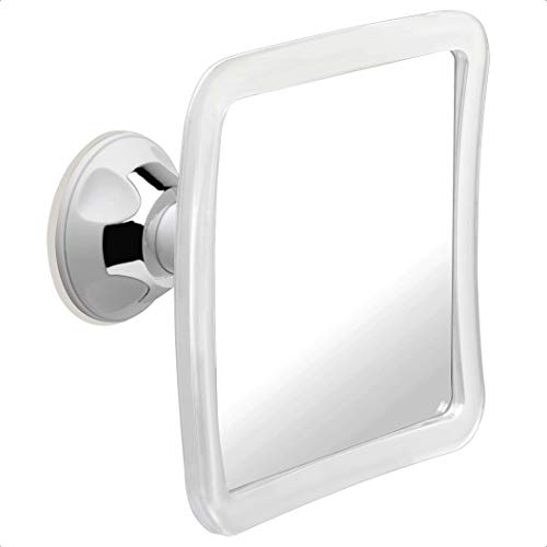 Espejo de ducha y afeitado sin vaho Mirrorvana con base de ventosa, aumento 1X, 6,3 x 6,3 pulgadas