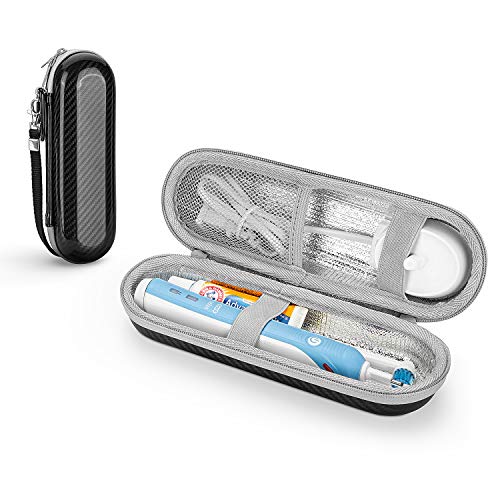 Estuche para Braun Oral B Vitality 100/170, Oral B PRO 2 2500/600, ATMOKO, Fairywill,Philips Sonicare Cepillo Eléctrico Dental, Funda Caja Protector Viaje Universal Cubrir Bolso (black)