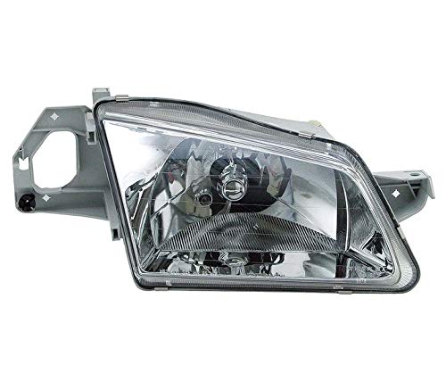 Faros VP1182P Faro derecho faro lado pasajero montaje proyector luz delantera lámpara coche luz cromo LHD compatible con Mazda 323 F/S VI 1998 1999 2000 2001