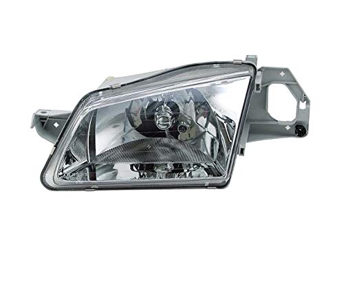 Faros VP1184L Faro izquierdo faro delantero lado del conductor Asamblea proyector luz delantera lámpara de coche cromo LHD compatible con Mazda 323 F/S VI 1998 1999 2000 2001