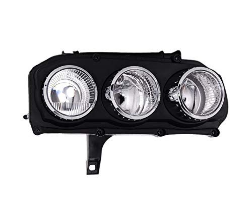 Faros VP868P faro derecho lado pasajero montaje proyector luz delantera cromo negro LHD compatible con Alfa Romeo 159 2005 2006 2007 2008- Alfa Romeo Brera 2006 2007 2008 2009 2010-