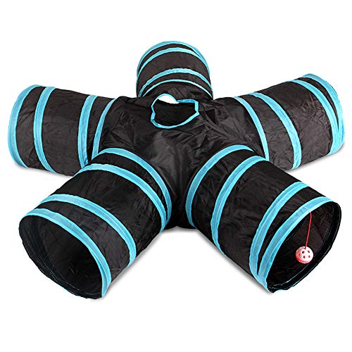 Galapara Túnel De 5 Vías para Gatos, Tamaño Grande Tunel para Gatos para Interior Y Exterior, Plegable para Mascotas, Juguete Gato Interactivo con Bolsa para Gato, Perro, Cachorro, Gatito, Conejo Galapara Túnel De 5 Vías para Gatos, Tamaño Grande Tunel para Gatos para Interior Y Exterior, Plegable para Mascotas, Juguete Gato Interactivo con Bolsa para Gato, Perro, Cachorro, Gatito, Conejo