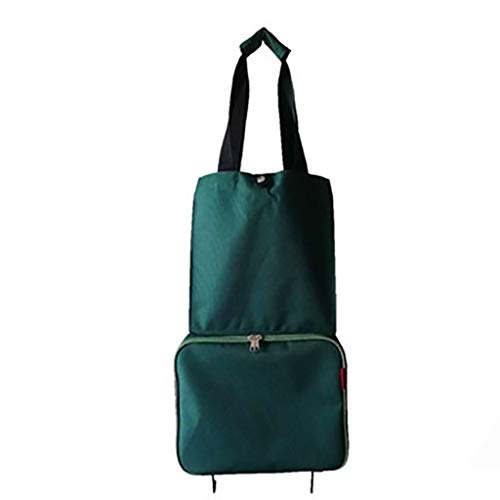 GJ-gwcd Caja De La Carretilla Plegable/Bolsa De Compras, Compras Plegable con Ruedas, Bolsa De Compras Reutilizable 2 En 1 Supermercado Carrito De Compras A Domicilio (Color : G)