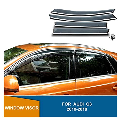 JHDS Derivabrisas para Audi Q3 2010 2011 2012 2013 2014 2015 2016 2017 2018 Lateral Ventana Deflectores Shield Cover Window Velling Visor Lluvia Visera Deflectora