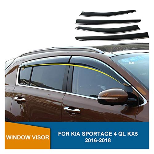 JHDS Derivabrisas para Kia Sportage 4 Ql Kx5 Sportage-R 2016 2017 2018 Deflector De Ventana Lateral De Humo Protector De La Lluvia del Sol Lluvia Visera Deflectora