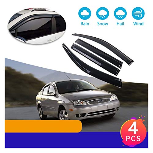 JHDS Ventanillas Viento y Lluvia para Ford Focus 2 MK2 2005 2006 2007 2007 2009 2009 2010 2011 Ventana Deflectores Visor Vent Twnings Guard Shelters Funda Coche Deflectores Viento