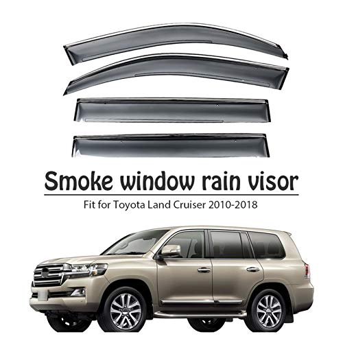 JIUTAI Derivabrisas para Toyota para Land Cruiser 2010-2018 Visores Laterales Visores De Viento Deflectores Ventana Visora ​​de Lluvia Deflectores Viento y Lluvia