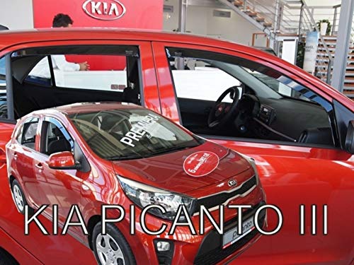 J&J AUTOMOTIVE Derivabrisas para KIA Picanto III 5 puerta 2017-2020 4 piezas