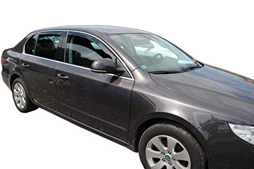 J&J AUTOMOTIVE Derivabrisas para Skoda Superb II 4 puerta Limusina 2008-2014 4 piezas J&J AUTOMOTIVE Derivabrisas para Skoda Superb II 4 puerta Limusina 2008-2014 4 piezas