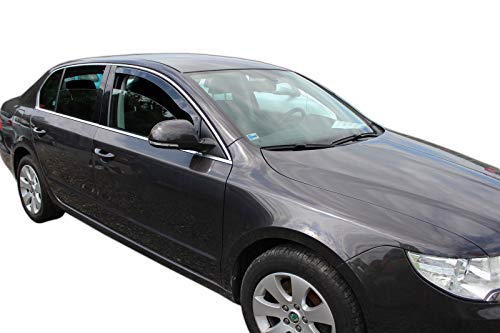J&J AUTOMOTIVE Derivabrisas para Skoda Superb II 4/5 puerta 2008-2014 2 piezas J&J AUTOMOTIVE Derivabrisas para Skoda Superb II 4/5 puerta 2008-2014 2 piezas