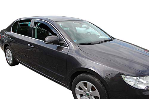 J&J AUTOMOTIVE Derivabrisas para Skoda Superb II 4/5 puerta 2008-2014 2 piezas