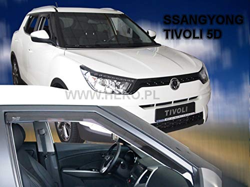 J&J AUTOMOTIVE Derivabrisas para SsangYong Tivoli 5 puerta 2015-2020 2 piezas J&J AUTOMOTIVE Derivabrisas para SsangYong Tivoli 5 puerta 2015-2020 2 piezas