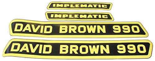 Juego de pegatinas para David Brown 990, color amarillo