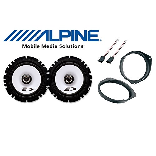 Kit de 2 altavoces coaxiales para Fiat gran punto de calidad con adaptadores y soportes para altavoces Alpine Preparación delantera