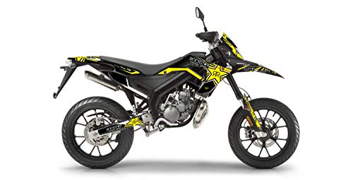 Kit de decoración para moto Cross Derbi Senda SM 50 Star amarillo 2018 a 2021