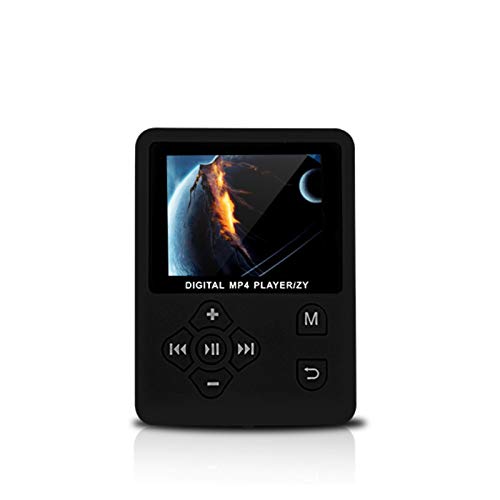 Lazmin Reproductor de música MP3 portátil MP4, Reproductor Mp3 HiFi Compatible con hasta 32 GB, Compatible con relación FM, grabación, Libro electrónico TXT(Negro)