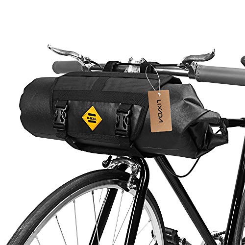 Lixada Bolsa de Manillar para Bicicleta Impermeable Capacidad Ajustable Desmontable Bolsa Delantera para Bicicleta 3-7 L