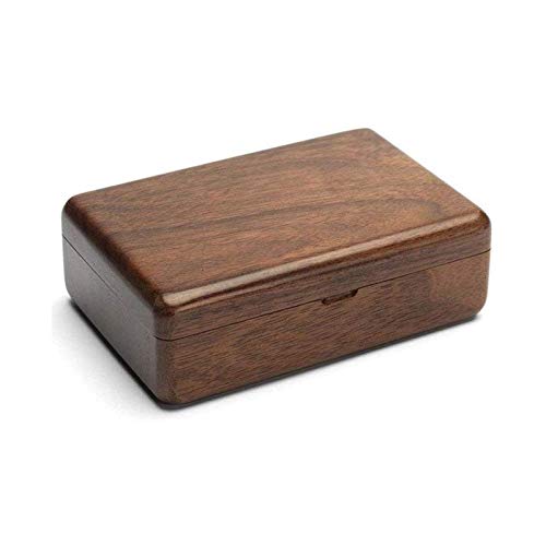 LSLS Caja joyero Mini Caja de Almacenamiento Simple Viajes de Madera Maciza Pendientes portátiles Pendientes de joyería Organizador de Joyas