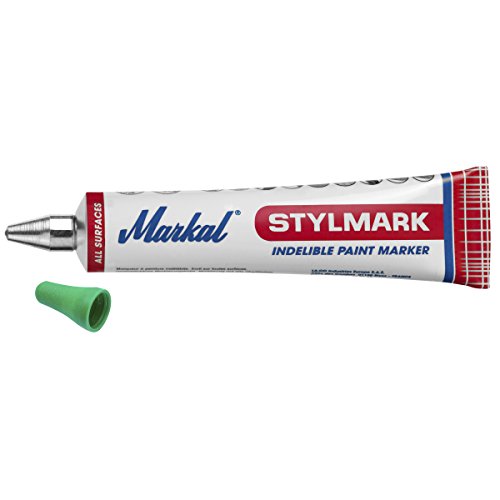 Markal 96658 stylmark marcador, punta redonda 3 mm en acero, verde