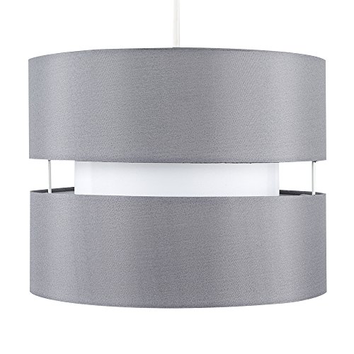'Minisun' - Moderna pantalla de lámpara 'Sophia' colgante con 2 niveles de color gris