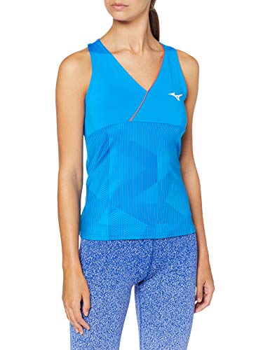 Mizuno Camiseta sin Mangas Estampada para Mujer, Mujer, Depósito, 5054698642702, Azul Brillante, L Mizuno Camiseta sin Mangas Estampada para Mujer, Mujer, Depósito, 5054698642702, Azul Brillante, L