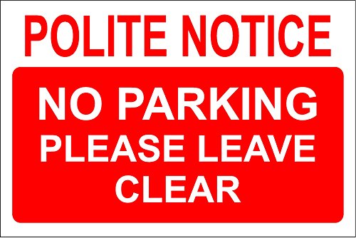 No Parking Gardent Privées clair Signe – Autocollant en vinyle 300 mm x 200 mm